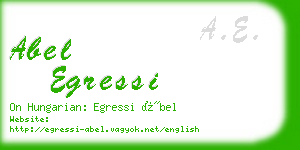 abel egressi business card